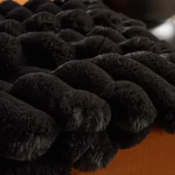 Plaid Ribbed en Polyester 130 x 180 MOKA Reglisse