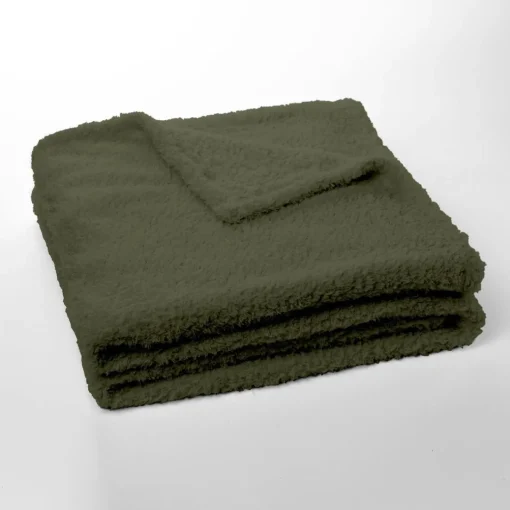 Plaid Teddy en Polyester 130 x 180 MATCHA Matcha