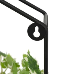 Plante artificielle suspendue Curt Pot métal noir