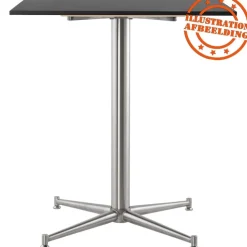 Plateau de table 'PLANO' carré noir en résine compressée