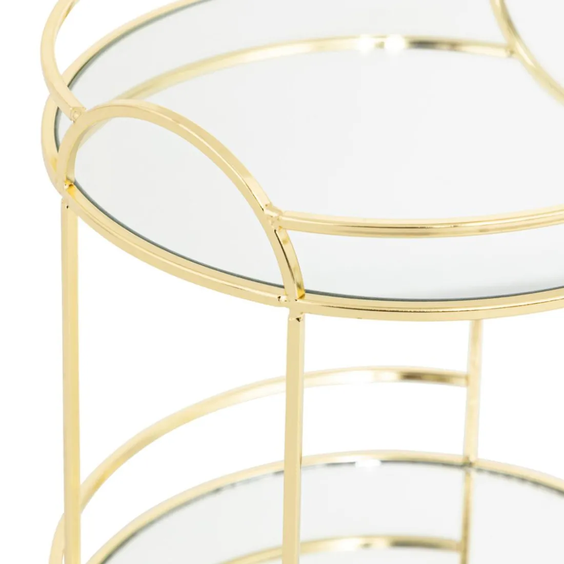 Plateau miroir 2 étages Feel Doré