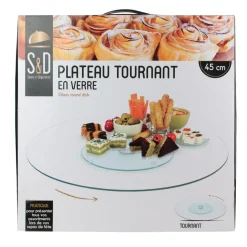 Plateau verre tournant 45cm WARREN