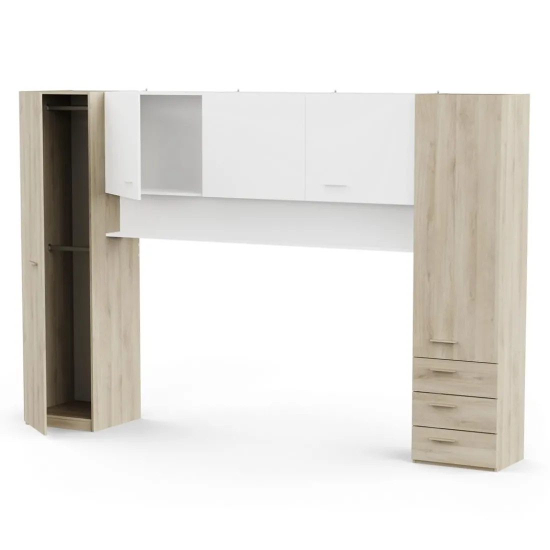 Pont 2 + 3 Portes , 3 tiroirs Tidy