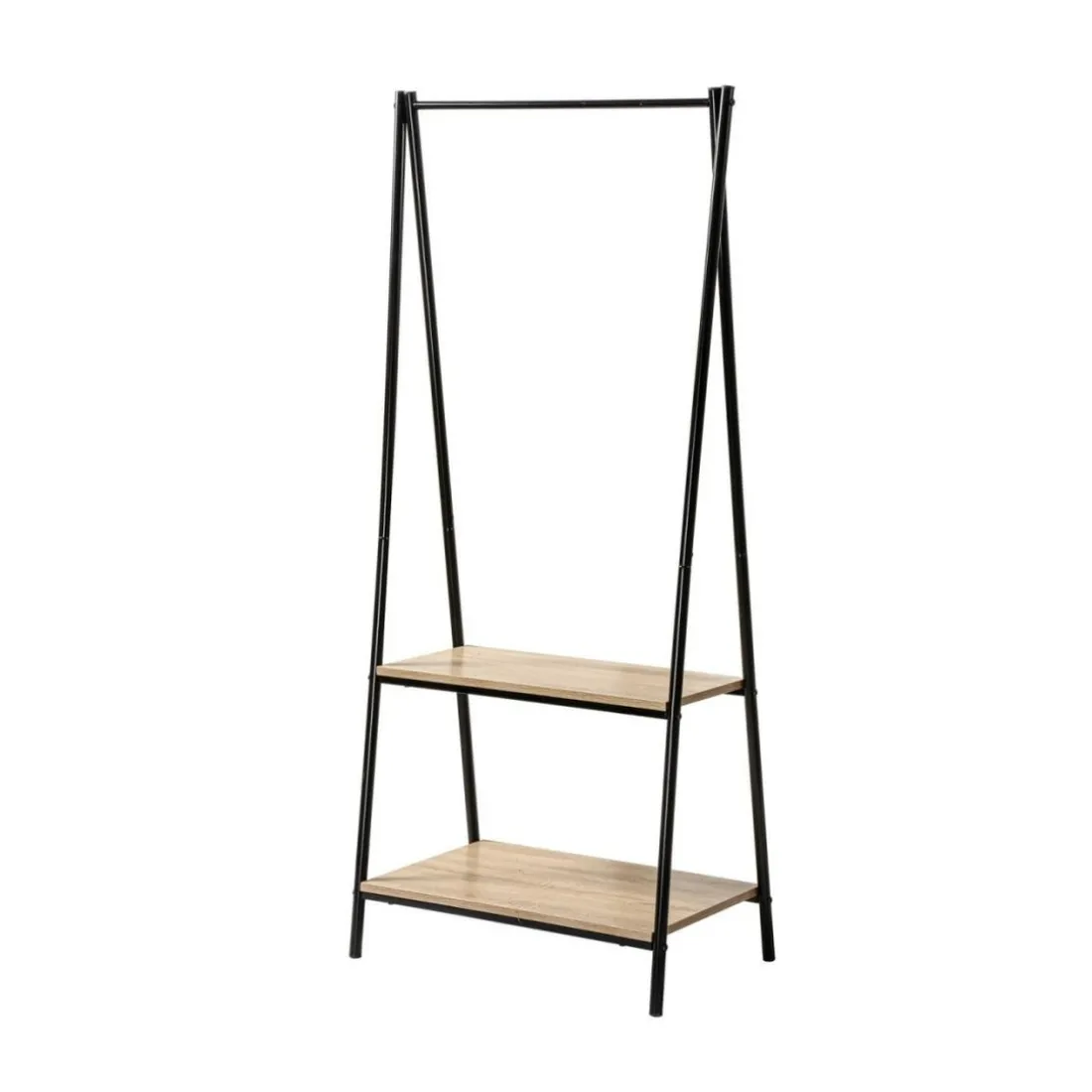 Portant 2 étagères style industriel en Bois Beige