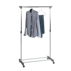 Portant à vetement tringle acier chromé
