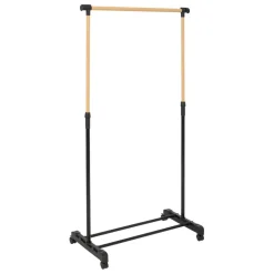 Portant à vêtements extensible effet bois