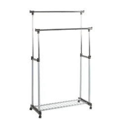 Portant sur roulettes deux barres hauteur réglable