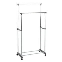 Portant sur roulettes double rangée noir