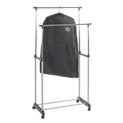 Portant sur roulettes double rangée noir