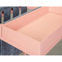 Porte magazines en Métal et Feutre Rose MAGGA