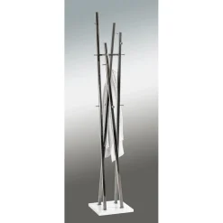 Porte manteau chromé et blanc design Silaz