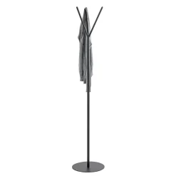 Porte manteau en métal noir et 3 crochets vestiaire
