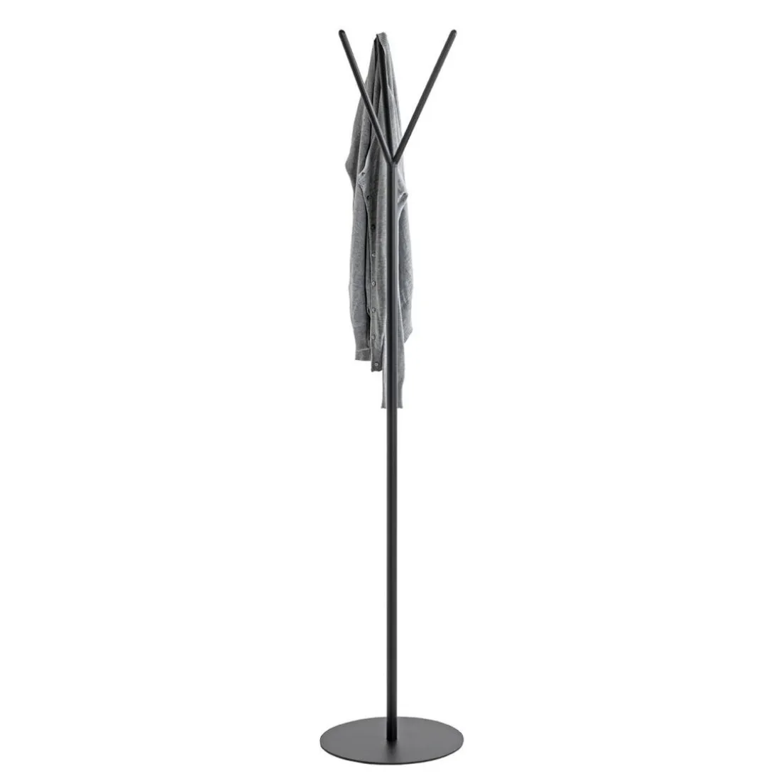 Porte manteau en métal noir et 3 crochets vestiaire