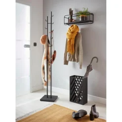 porte manteau en tube d'acier époxy noir