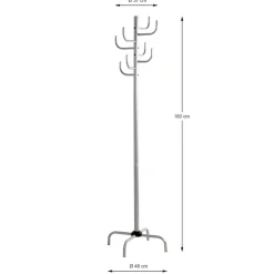 Porte manteau gris en acier