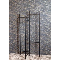 Porte manteau métal cintre laqué noir