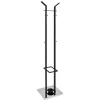 Porte manteau noir laqué pied et tringle chromés