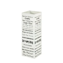 Porte parapluies design Lettrage métal blanc