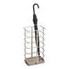 Porte parapluies en tube d'acier peint par poudrage en gris sable