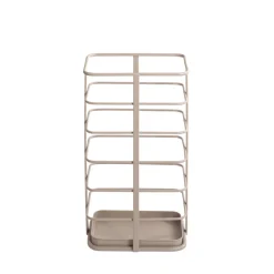 Porte parapluies en tube d'acier peint par poudrage en gris sable