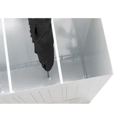 Porte parapluies métal blanc avec egouttoir plastique
