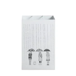 Porte parapluies métal blanc avec egouttoir plastique