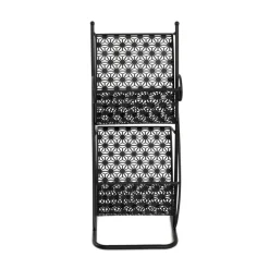 Porte revues avec 2 plateaux en Métal laqué Noir