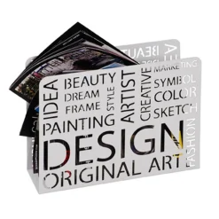 Porte revues Design métal laqué blanc