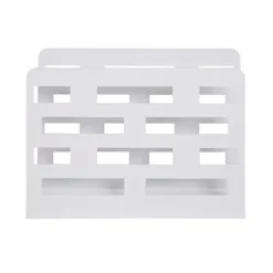 Porte revues en métal blanc laqué motifs rectangles