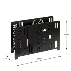 Porte revues Noir en Métal laqué