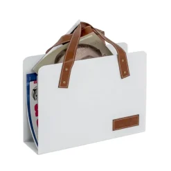 porte revues simili cuir marron