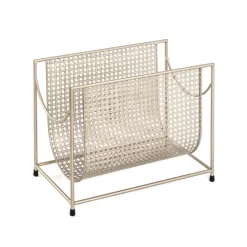 porte revues tube d'acier laqué doré