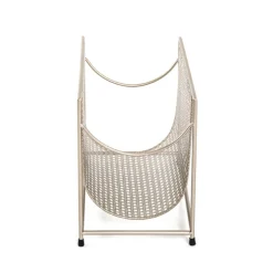 porte revues tube d'acier laqué doré