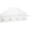 Porte-Manteau avec 1 Etagère et 4 Patères Forme de Nuage BAMBI