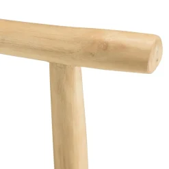 Porte-serviettes double portant en branches de Teck naturel WILL Beige