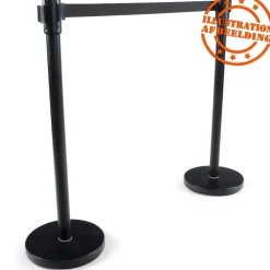 Potelet 'ZIP' noir à sangle pour files d'attente