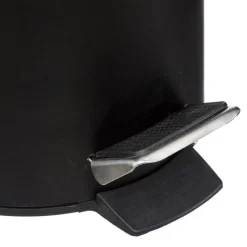 Poubelle 3 l Métal et Bambou Noir