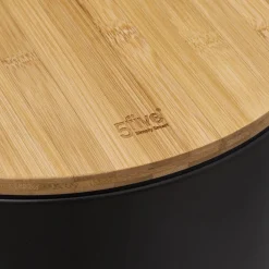 Poubelle couvercle bambou 30L