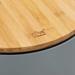 Poubelle couvercle bambou 30L