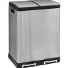 Poubelle de tri Ariane 30+30 en inox