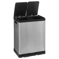 Poubelle de tri Ariane 30+30 en inox