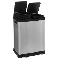 Poubelle de tri Ariane 30+30 en inox