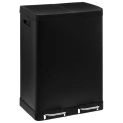 POUBELLE DE TRI 30L+30L NOIR ARIANE