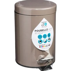 Poubelle en Métal Taupe 3L