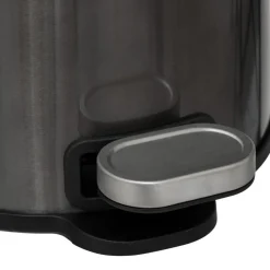 Poubelle métal et inox noir Delta