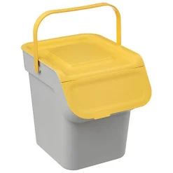 Poubelle plastique 20L - jaune