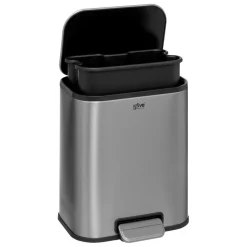 Poubelle Soft Close en inox finition mat 5L