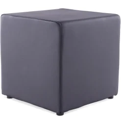 Pouf 'CUBE' de salon en matière synthétique noire