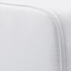 Pouf 'CUBE' de salon en matière synthétique blanche