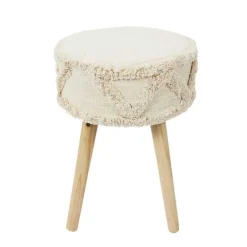Pouf en Bois de Pin Style Scandicraft